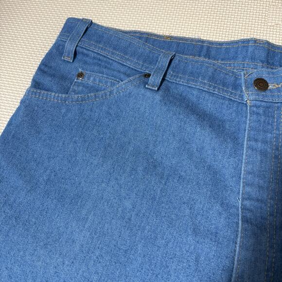 Vintage Levis Men’s Action Jeans 42x30 Made In USA 50/50 Cotton Poly Light Wash - Picture 7 of 15